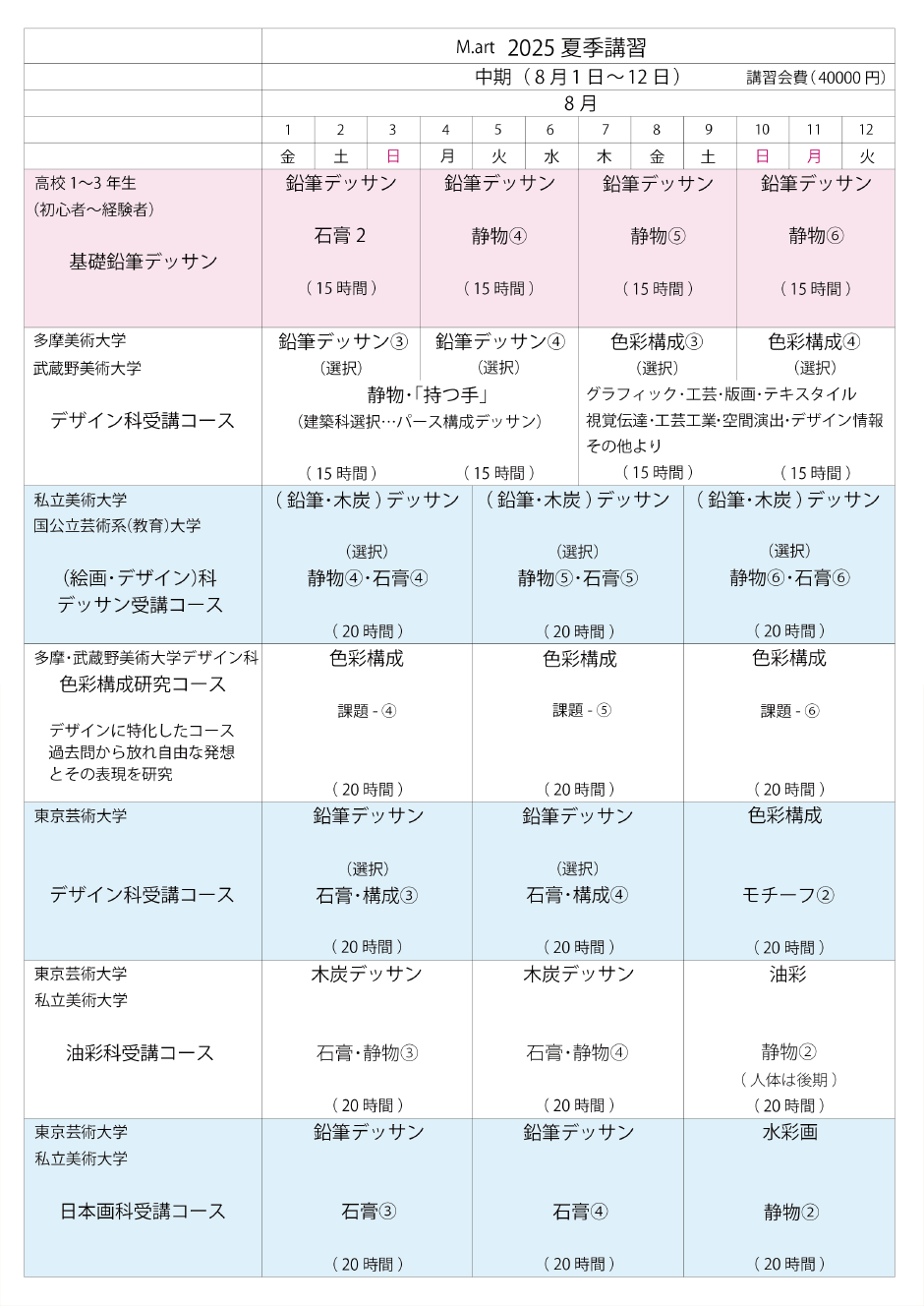 2025夏期講習　中期